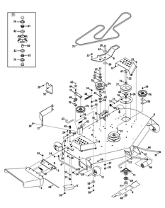 Mower Deck - 54-Inch Fabricated Diagram and Parts List for 19A40016 (54Inch-100)(2011) Cub Cadet Lawn Tractor
